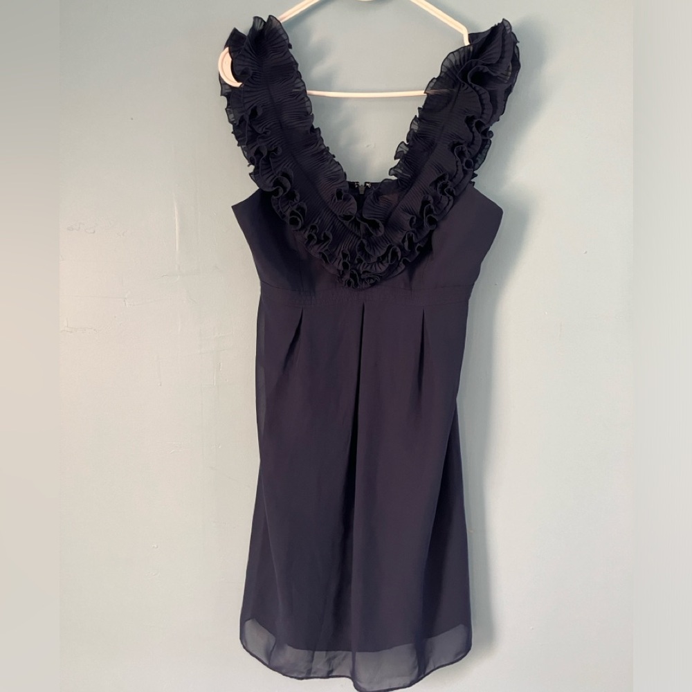 Lilly Pulitzer Navy Midi Dress with Ruffle Detail